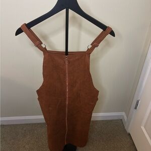 Cupshe Rust Corduroy Dress
